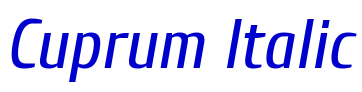 Cuprum Italic 字体