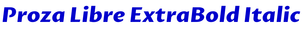 Proza Libre ExtraBold Italic 字体