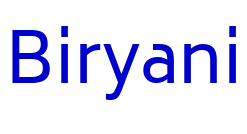Biryani 字体
