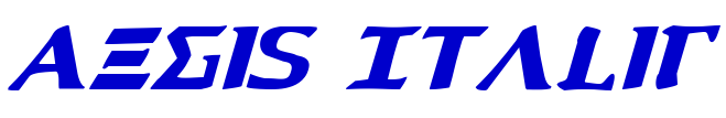 Aegis Italic 字体
