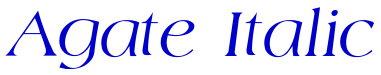 Agate Italic 字体