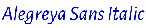 Alegreya Sans Italic 字体