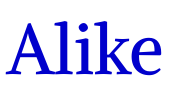 Alike 字体