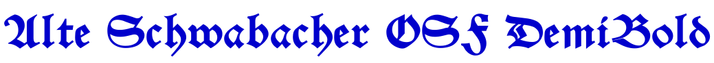 Alte Schwabacher OSF DemiBold 字体