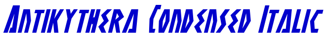 Antikythera Condensed Italic 字体