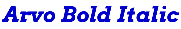 Arvo Bold Italic 字体