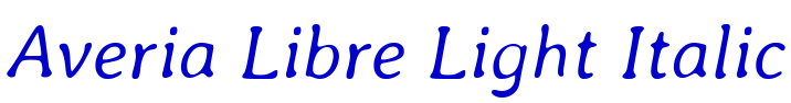 Averia Libre Light Italic 字体