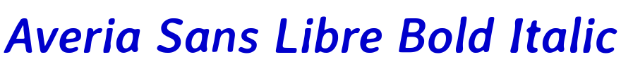 Averia Sans Libre Bold Italic 字体