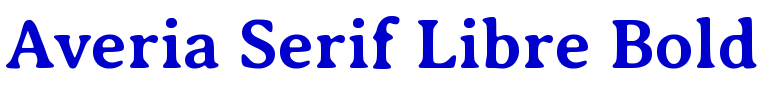 Averia Serif Libre Bold 字体