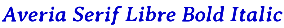 Averia Serif Libre Bold Italic 字体
