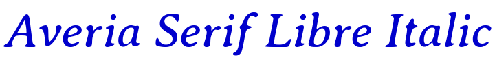 Averia Serif Libre Italic 字体