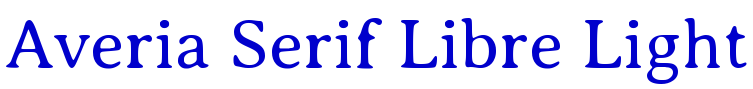 Averia Serif Libre Light 字体