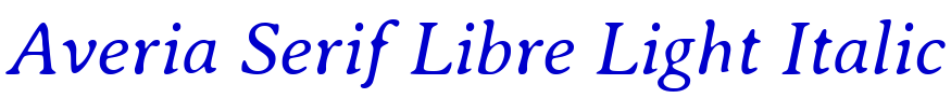 Averia Serif Libre Light Italic 字体