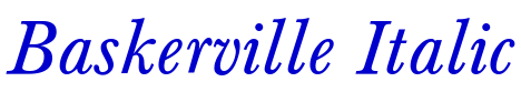 Baskerville Italic 字体