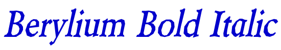 Berylium Bold Italic 字体