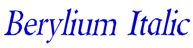Berylium Italic 字体