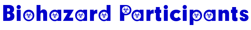Biohazard Participants 字体