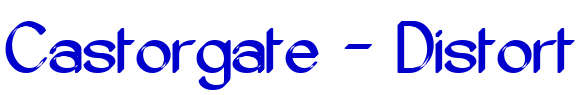 Castorgate - Distort 字体