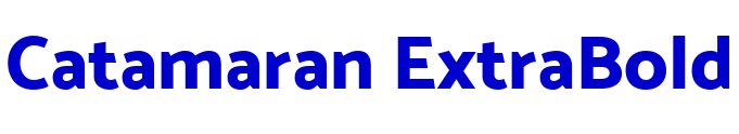 Catamaran ExtraBold 字体