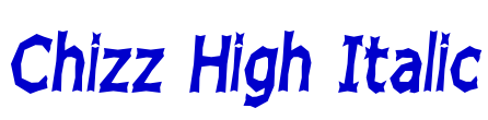 Chizz High Italic 字体