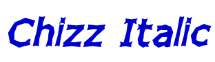 Chizz Italic 字体