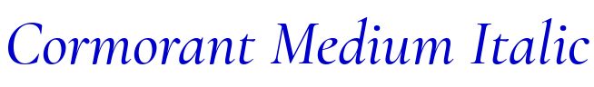Cormorant Medium Italic 字体