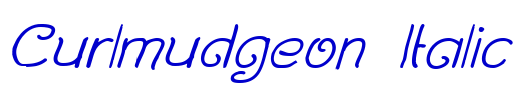 Curlmudgeon Italic 字体