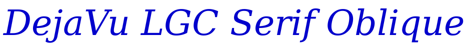 DejaVu LGC Serif Oblique 字体
