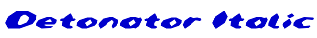 Detonator Italic 字体