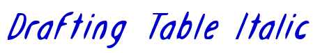 Drafting Table Italic 字体