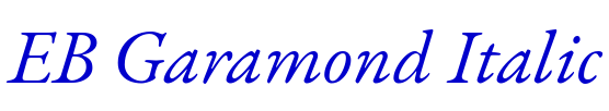 EB Garamond Italic 字体