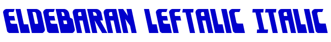Eldebaran Leftalic Italic 字体