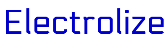 Electrolize 字体
