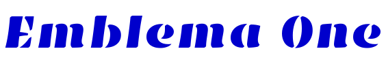Emblema One 字体