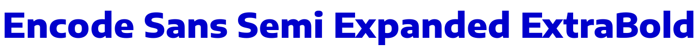 Encode Sans Semi Expanded ExtraBold 字体