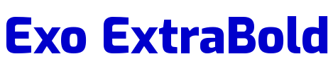 Exo ExtraBold 字体