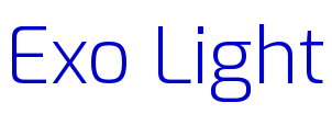 Exo Light 字体