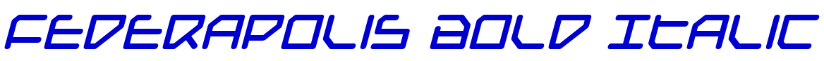 Federapolis Bold Italic 字体