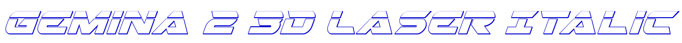 Gemina 2 3D Laser Italic 字体