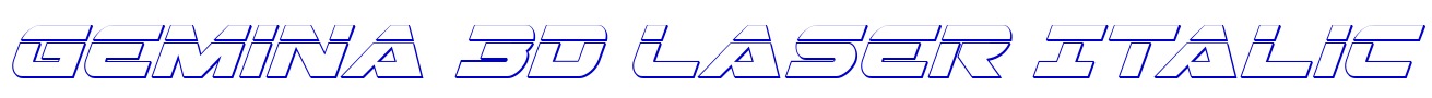 Gemina 3D Laser Italic 字体