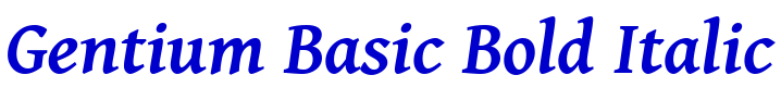 Gentium Basic Bold Italic 字体