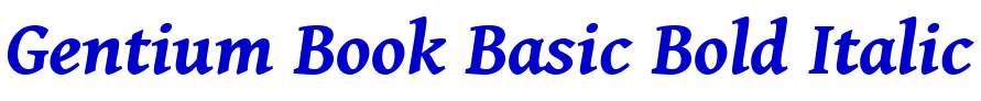 Gentium Book Basic Bold Italic 字体