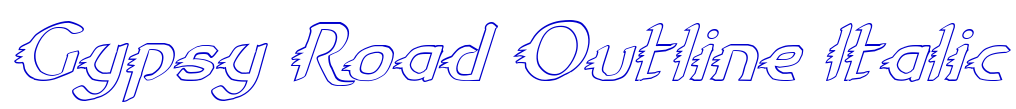 Gypsy Road Outline Italic 字体