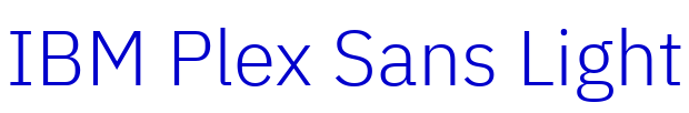 IBM Plex Sans Light 字体