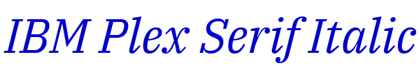 IBM Plex Serif Italic 字体