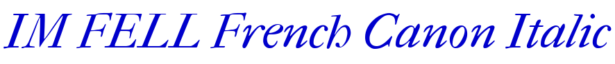 IM FELL French Canon Italic 字体