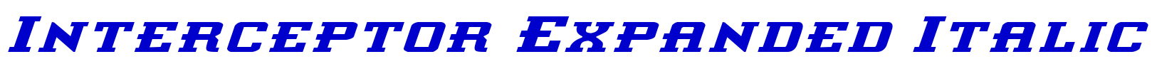 Interceptor Expanded Italic 字体