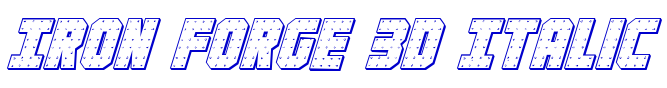 Iron Forge 3D Italic 字体