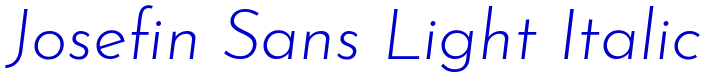 Josefin Sans Light Italic 字体