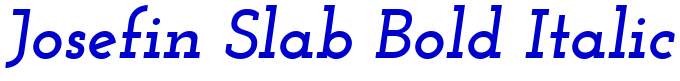 Josefin Slab Bold Italic 字体